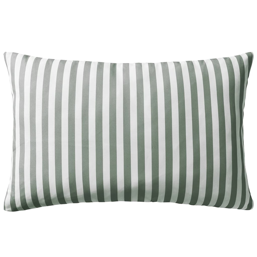 Vidaxl Outdoor -Kissen 60x40 cm gestreiftes graues 2 PCs
