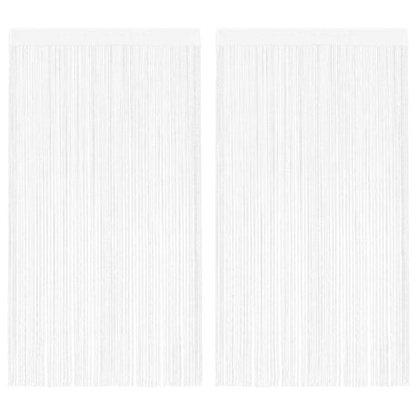 VIDAXL -Kabelvorhänge 2 PCs 100x250 cm Weiß