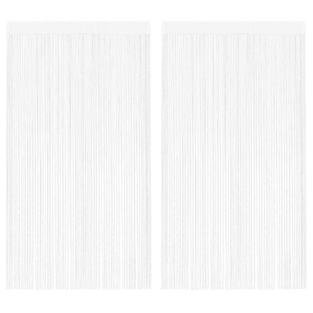 Vidaxl -Drahtvorhänge 2 ST 140x250 cm Weiß