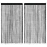 Vidaxl -Drahtvorhänge 2 ST 140x250 cm Schwarz