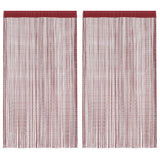 Vidaxl -Drahtvorhänge 100x250 cm Wein Rot 2 STs