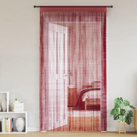 VidaXL Drahtvorhänge 100x250 cm Weinrot 2 Stk
