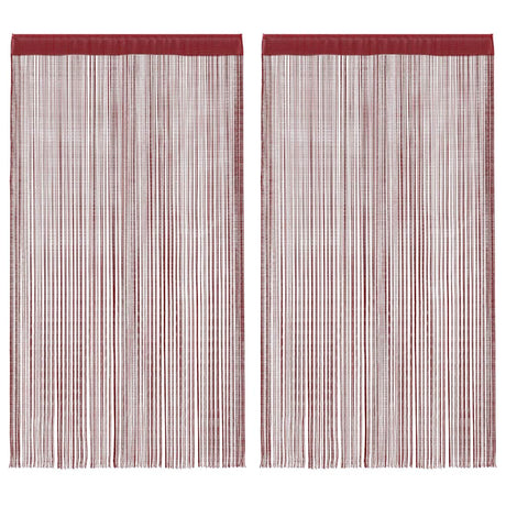 VidaXL Drahtvorhänge 140x250 cm Weinrot 2 Stk