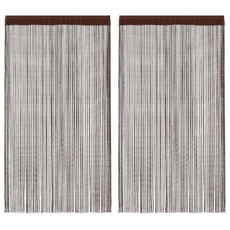 VIDAXL -Kabelvorhänge 100x250 cm Braun 2 PCs