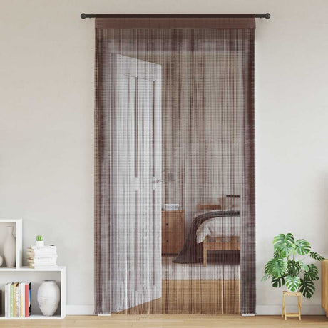 VIDAXL -Kabelvorhänge 100x250 cm Braun 2 PCs