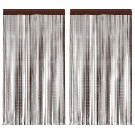 VIDAXL -Kabelvorhänge 140x250 cm Braun 2 PCs