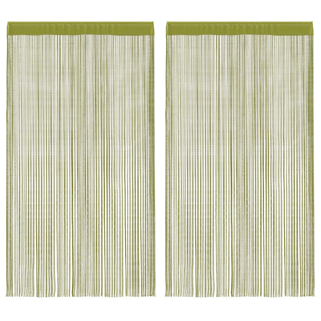 VIDAXL -Kabelvorhänge 140x250 cm Grün 2 STs