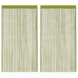 VIDAXL -Kabelvorhänge 140x250 cm Grün 2 STs