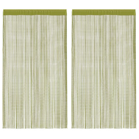 VIDAXL -Kabelvorhänge 140x250 cm Grün 2 STs