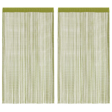 VIDAXL -Kabelvorhänge 140x250 cm Grün 2 STs
