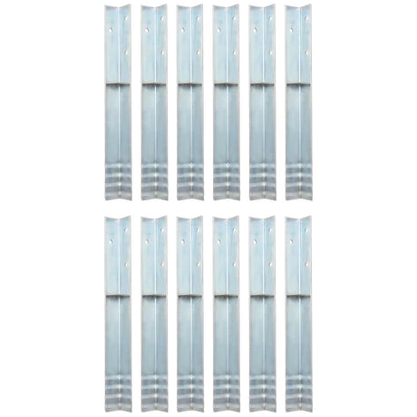 Vidaxl gemahlener Anker L-förmig 5x5x50 cm verzinkter Stahl 12 Stcs