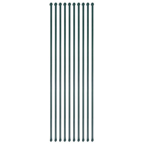 Vidaxl Garden Posts 1,5 m Metallgrün 10 Stcs