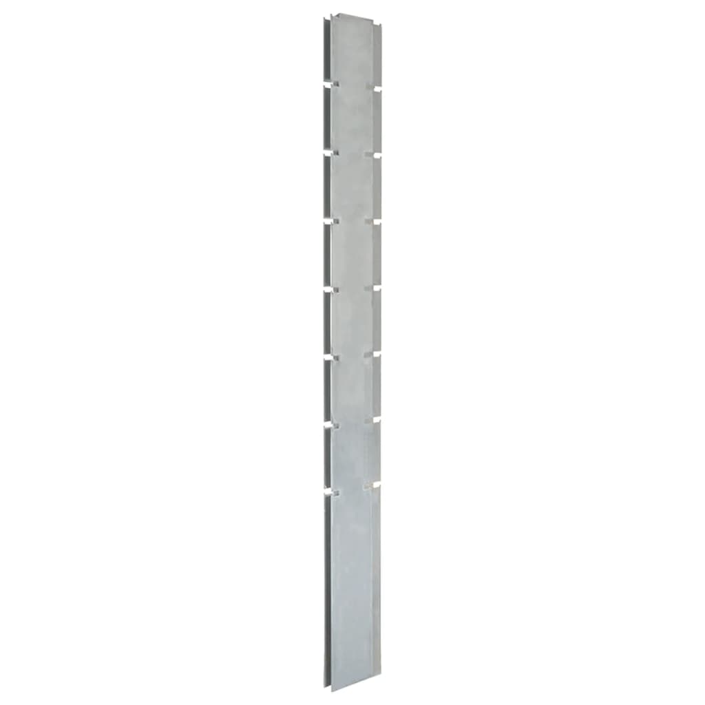 Vidaxl Schanskorfpaal 200 cm verzinkter Stahl Silberfarben
