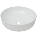 VIDAXL WASHBAIN RUND WEISS 41,5 x 13,5 cm Keramik