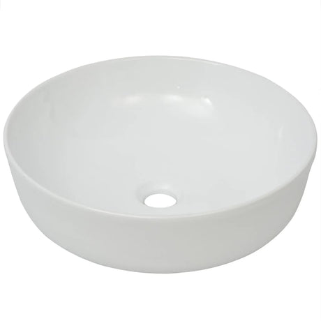 VIDAXL WASHBAIN RUND WEISS 41,5 x 13,5 cm Keramik