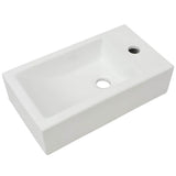 VIDAXL -WASHBAIN mit rechteckiger weißer Kranloch 46x25,5x12 cm Keramik