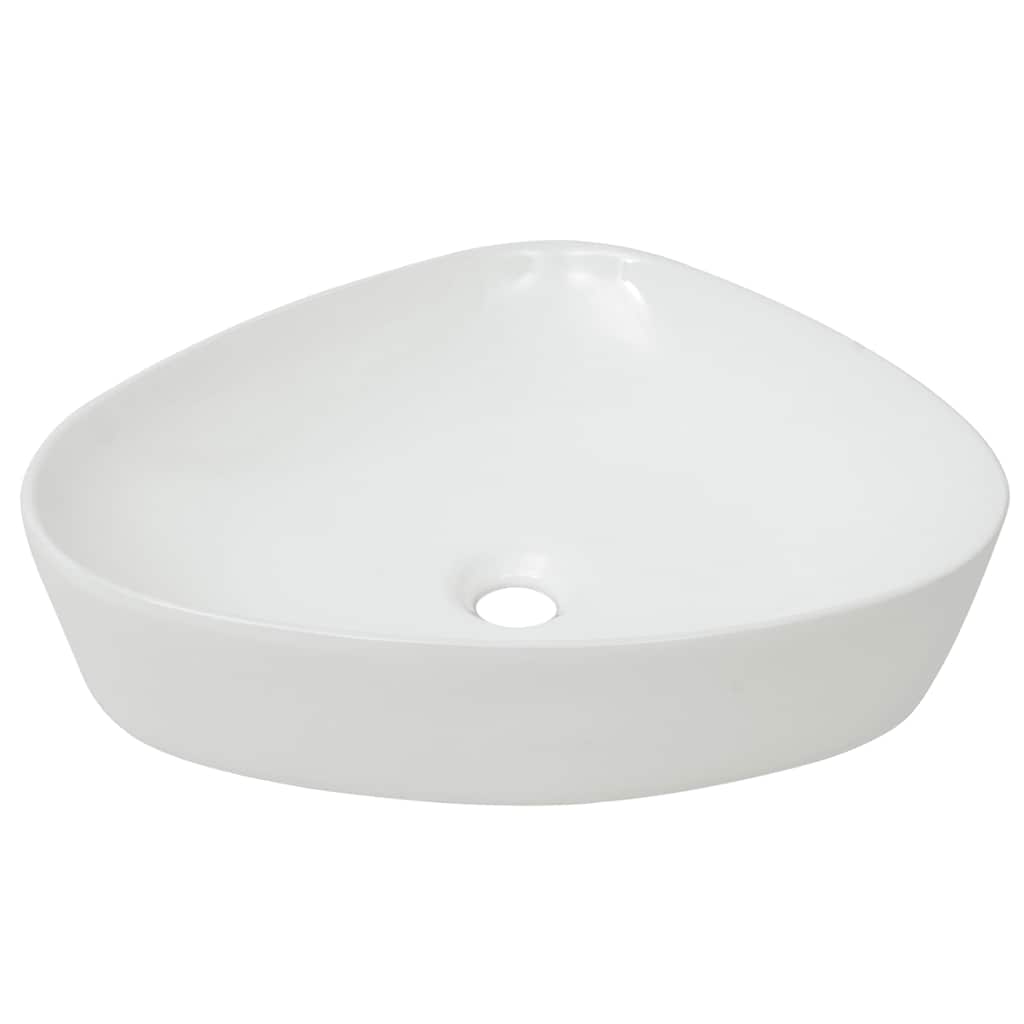 VIDAXL WASHBAIN TRIGUGULAR WEISS 50,5 x 41 x 12 cm Keramik