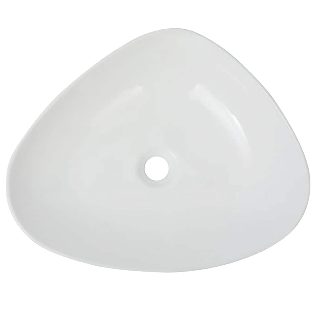VIDAXL WASHBAIN TRIGUGULAR WEISS 50,5 x 41 x 12 cm Keramik