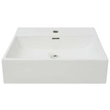 Vidaxl -Waschbecken mit Kranloch weiß 51,5 x 38,5 x 15 cm Keramik