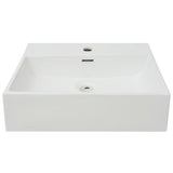 Vidaxl -Waschbecken mit Kranloch weiß 51,5 x 38,5 x 15 cm Keramik