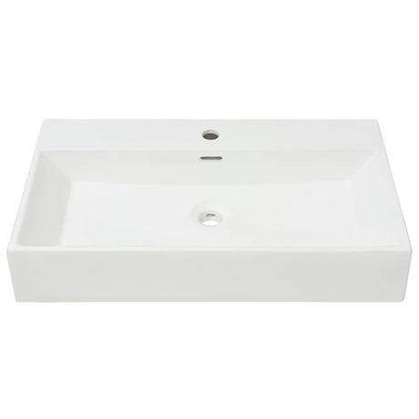VIDAXL WASHBAIN mit Taphole White 76x42.5x14,5 cm Muermiek