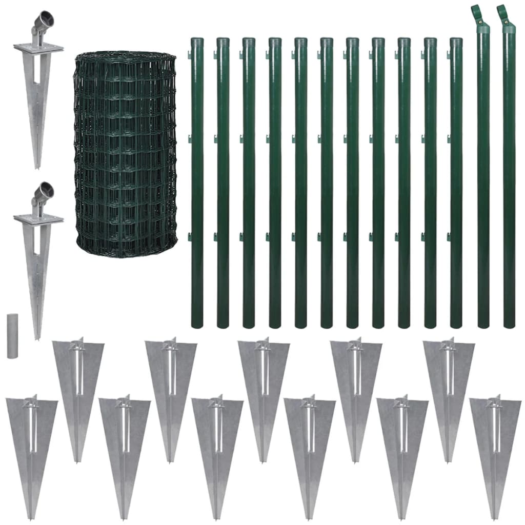 Vidaxl HEK 25x0,8 m Stahlgrün
