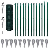 Vidaxl Eurohek 25x1,5 m Stahlgrün