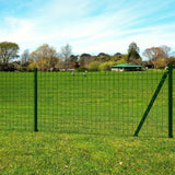Vidaxl Eurohek 25x1,5 m Stahlgrün