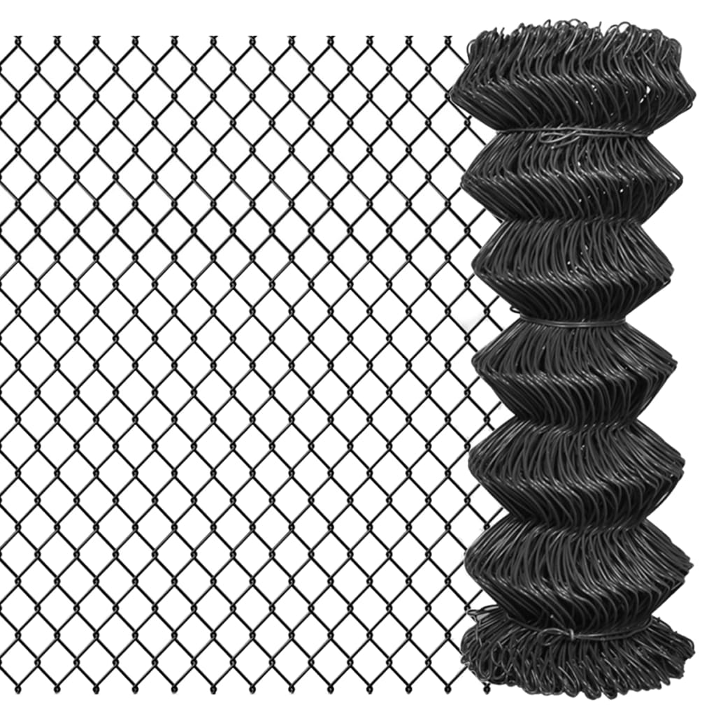 Vidaxl -Netzzaun 15x1 m Stahlgrau