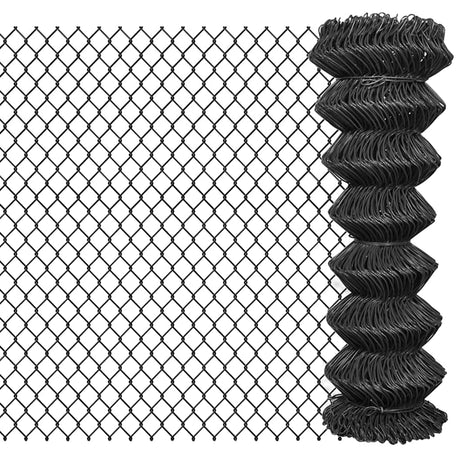 Vidaxl -Netzzaun 15x1,25 m Stahlgrau