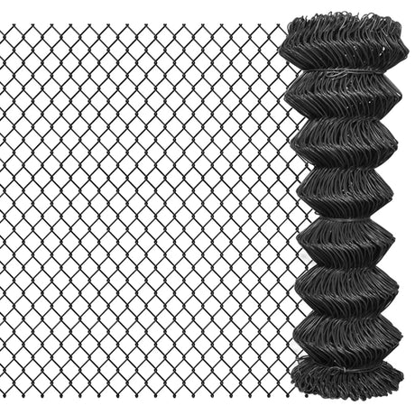 Vidaxl -Netzzaun 25x1,25 m Stahlgrau