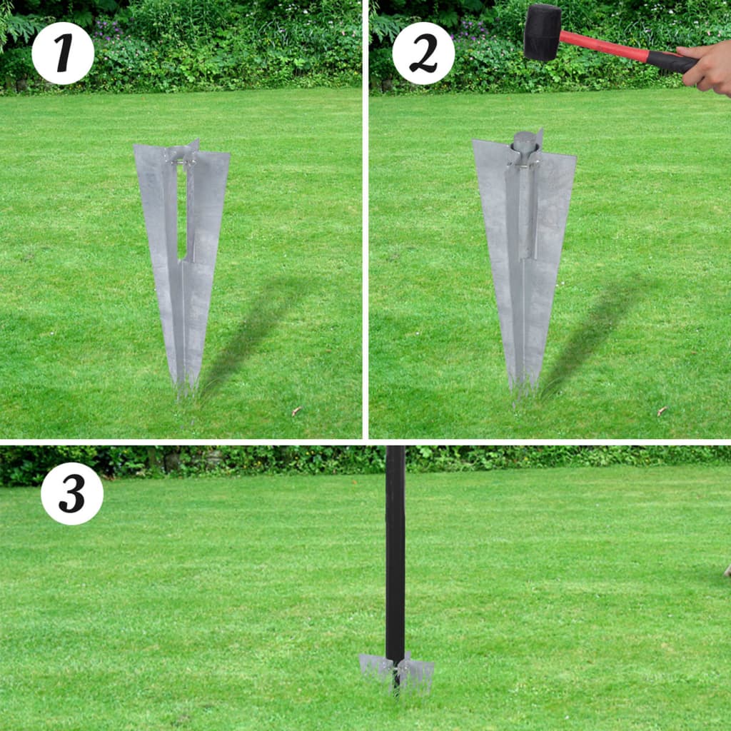 Vidaxl Euro Zaun 10x0,8 m Stahlgrau