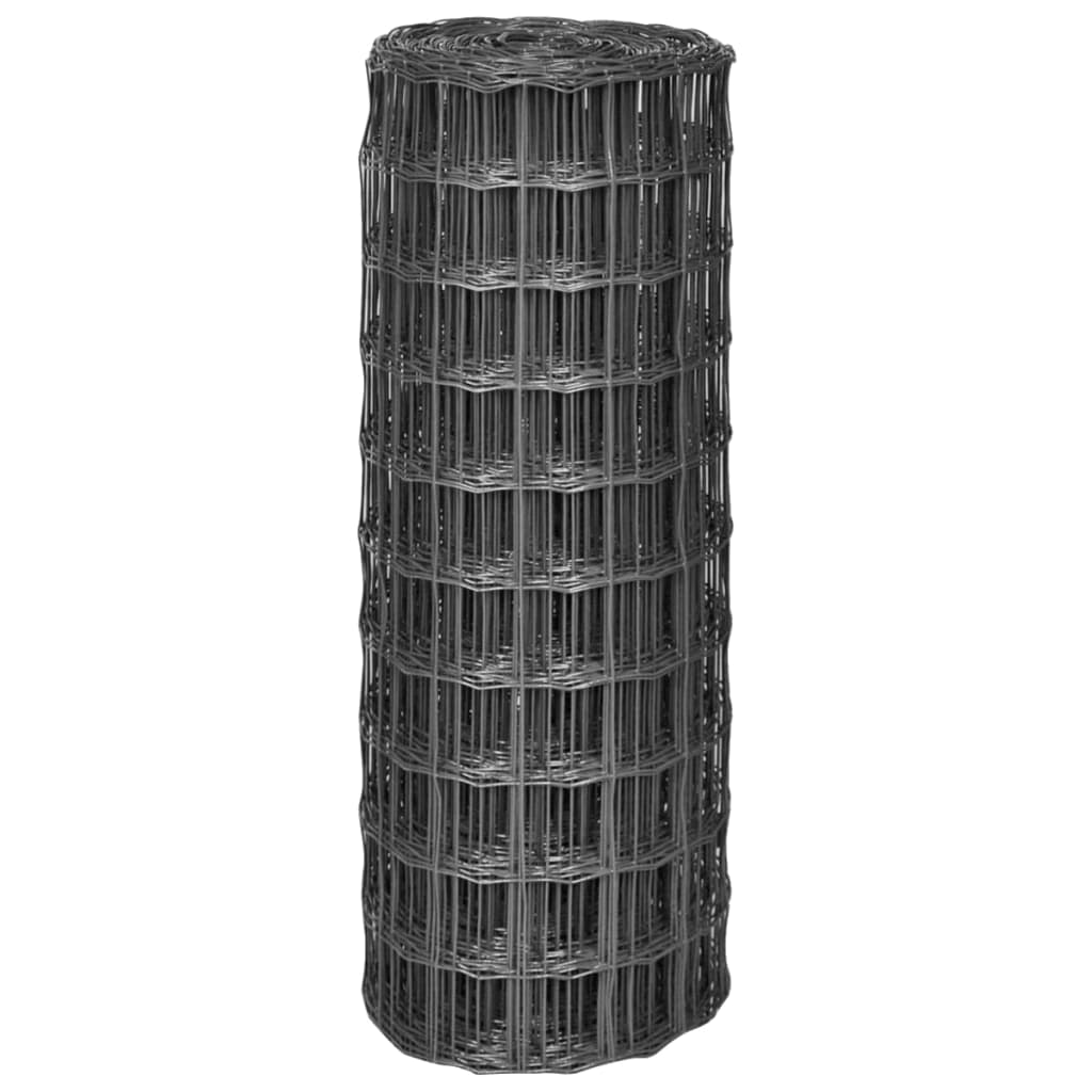 Vidaxl Euro HEK 25x1 m Stahlgrau