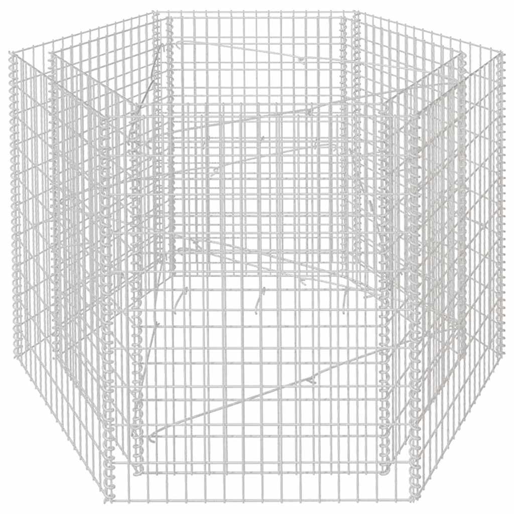 Vidaxx Gabionen-Pflanzgefäß erhöht sechseckig 160x140x100 cm