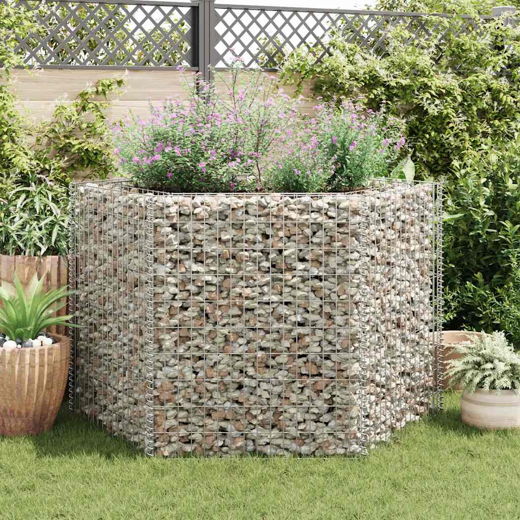 Vidaxx Gabionen-Pflanzgefäß erhöht sechseckig 160x140x100 cm