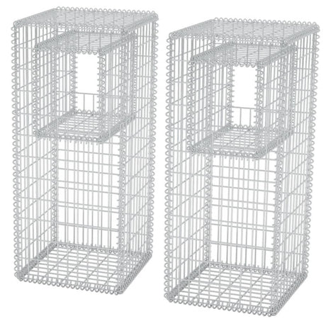 VIDAXL SCHANS -BORKPLANNTERS 2 ST 50x50x120 cm Stahl