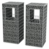 VIDAXL SCHANS -BORKPLANNTERS 2 ST 50x50x120 cm Stahl