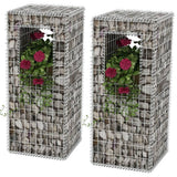 VIDAXL SCHANS -BORKPLANNTERS 2 ST 50x50x120 cm Stahl