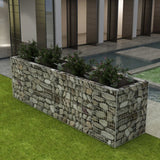Vidaxl Gabion -Pflanzer erhöhte 360x90x100 cm Stahl
