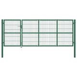 Vidaxl -Anschluss mit Pfosten 350x120 cm Stahlgrün