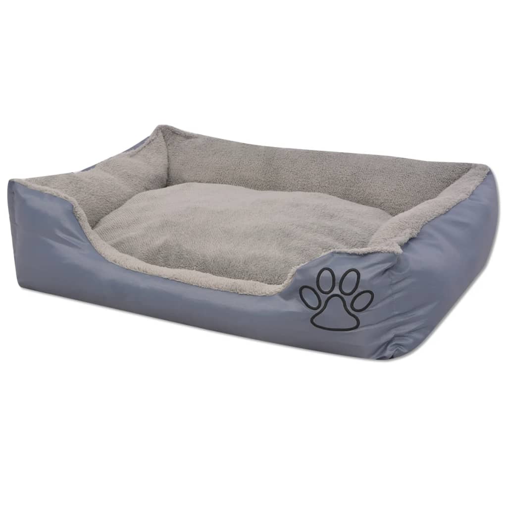 Vidaxl Hundebett mit gepolsterter Kissengröße S grau