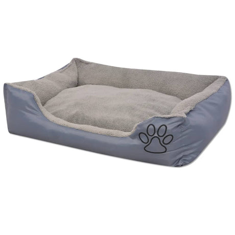 Vidaxl Hundebett mit gepolsterter Kissengröße xl grau