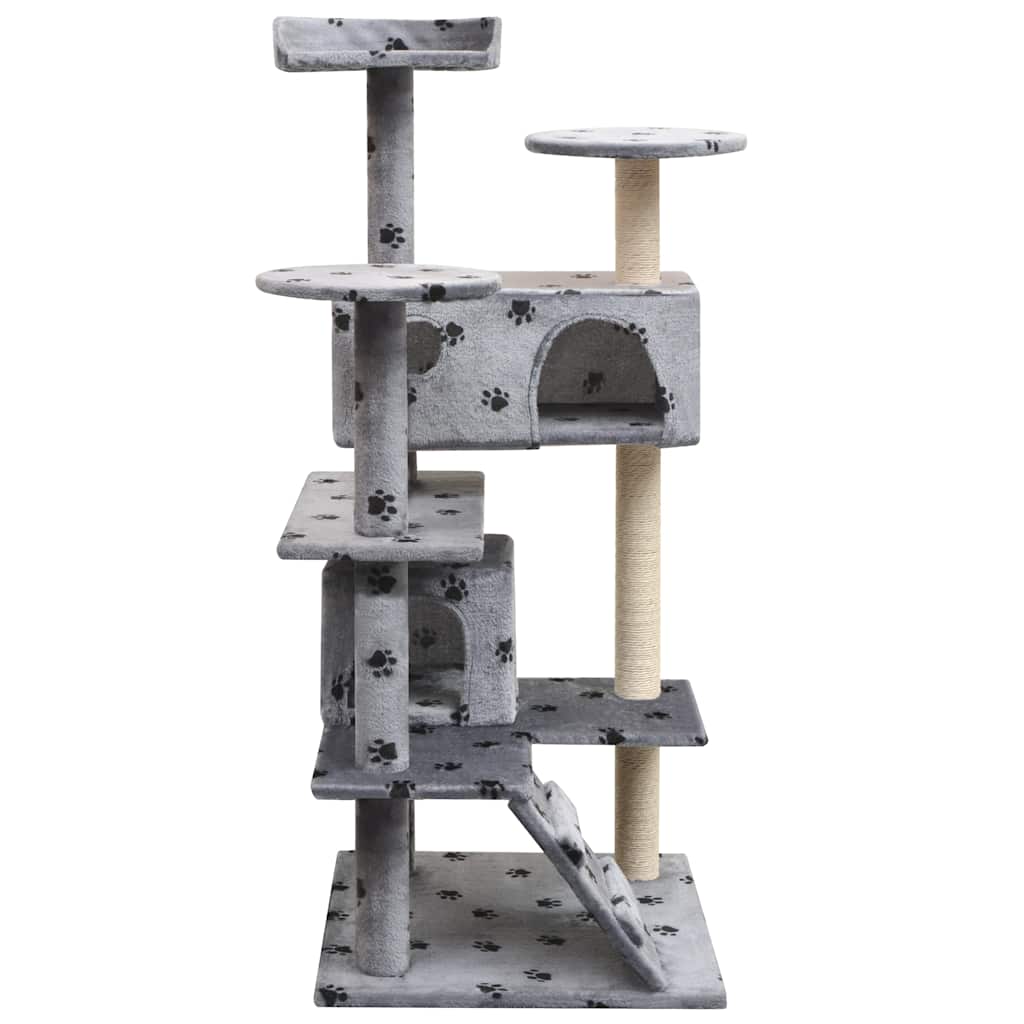 Vidaxl -Katzenkratzerpost mit Sisal -Kratzern 125 cm Pootprint Gray
