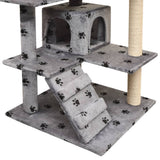 Vidaxl -Katzenkratzerpost mit Sisal -Kratzern 125 cm Pootprint Gray