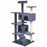 Vidaxl -Katzenkratzerpfosten mit Sisal -Kratzern 125 cm dunkelblau