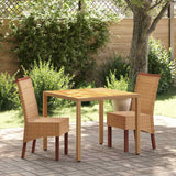 Vidaxl eetkamerstoelen 2 st natuurlijk rattan bruin