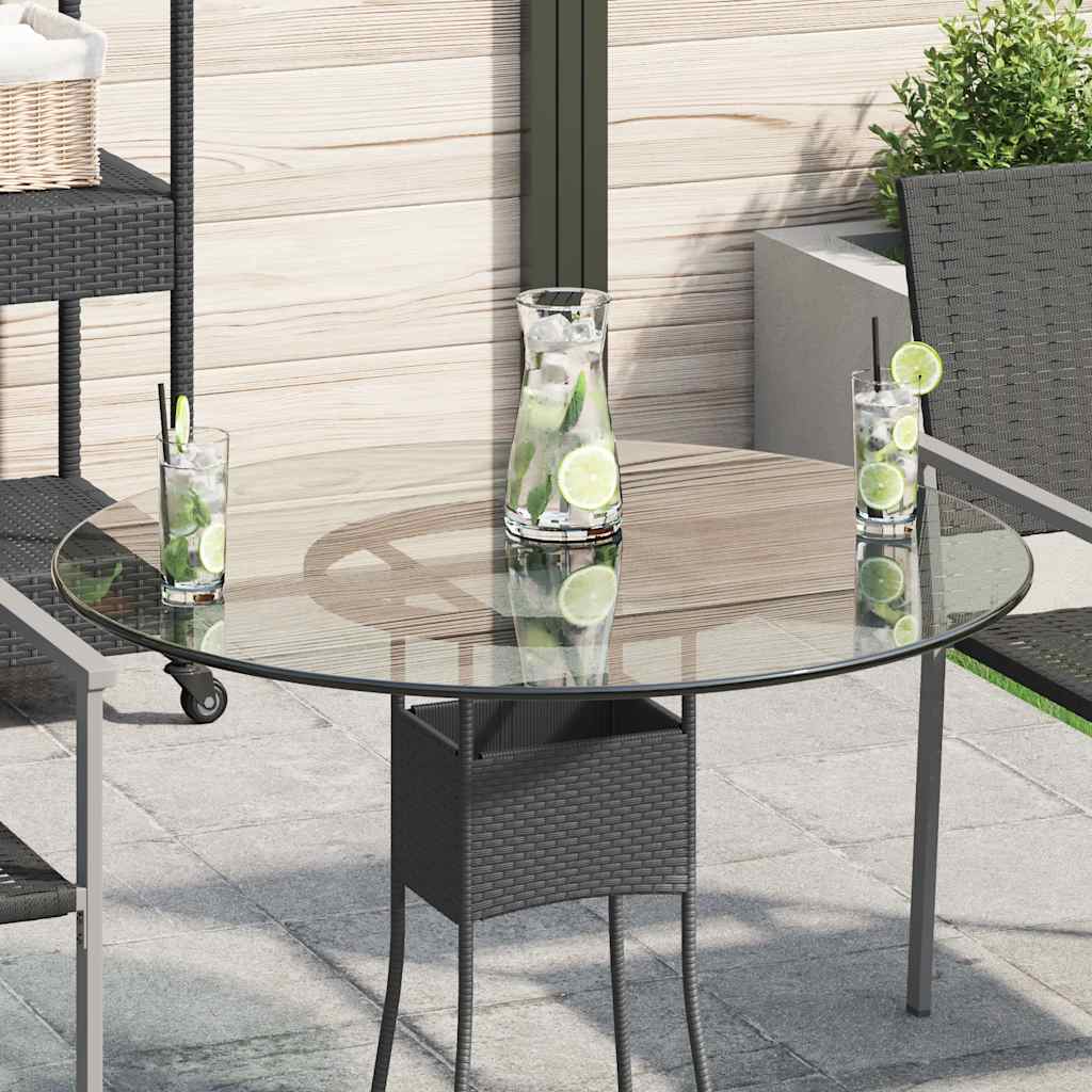 Vidaxl tafelblad van gehard glas 800 mm rond