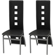 Vidaxl eetkamerstoelen 2 st kunstleer zwart