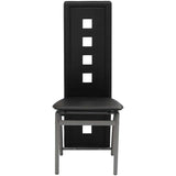 Vidaxl eetkamerstoelen 2 st kunstleer zwart