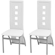 Vidaxl eetkamerstoelen 2 st kunstleer wit